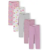 MINOTI Leggings grå-meleret / lilla / lys pink / hvid