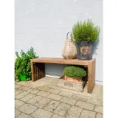 Kabeltromlen Trallebænk | Brunbejdset | 100 cm