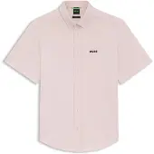 BOSS Skjorte med regular fit i strygelet bomuldsjersey