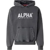 Alpha industries Sweatshirt 'Stencil' sort / hvid