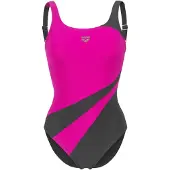 Arena Formgivende badedragt 'SHAPEWEAR Lili C-CUP' antracit / neonlilla