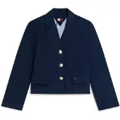 Tommy Hilfiger Blazer 'Gold-tone Button Regular Fit Cropped Blazer' navy