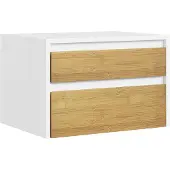 SoBuy Hvid Natbord 2 Skuffer Push-to-Open 40x30x26 cm