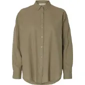 Selected femme Bluse 'SLFLINNIE-NOVA' oliven