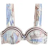 Next Bikinioverdel beige / blå / choko / hvid