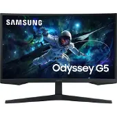 Samsung Odyssey G5 S27CG552EU - G55C Series - LED-skærm - gaming - kurvet - 27 - 2560 x 1440 QHD @ 165 Hz - VA - 300 cd/m² - 2500:1 - HDR10 - 1 ms - HDMI, DisplayPort - sort