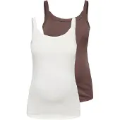ONLY Maternity Overdel mokka / hvid