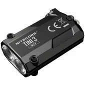 Nitecore TINI3, Nøglering med lommelygte, Sort, Aluminium, Knapper, IP54, LED
