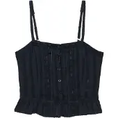 Superdry Superdrytil kvinder. W6012218A Top blondetrøje marineblå (S), Casual, Bomuld, Uden ærmer/stropper