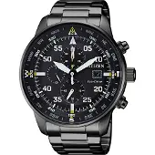 Citizen Herreur CA0695-84E Sort/Stål Ø44 mm