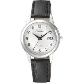 Citizen Dameur FE1081-08A Leather Sølvfarvet/Læder Ø30 mm
