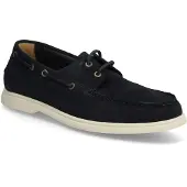 BOSS BOSStil mænd. 50563130 Navy-bådsko i kontrastfarvet ruskind (40), Fast, Blonder, Casual, Blå