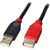 Lindy 42817, 5 m, USB A, USB A, USB 2.0, 0,48 Gbit/sek., Sort