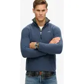 Superdry Superdrytil mænd. M2014194A Fleece fleece blå (S), Casual, Polyester