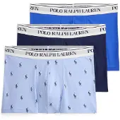 Ralph Lauren Polo Ralph Laurentil mænd. 714830299208 Sæt med 3 blå boksershorts i elastisk bomuld (M), Afslappet