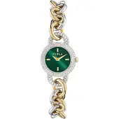 Furla Analogt ur 'Meridiana' guld / mørkegrøn / sølv / hvid
