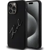 Karl Lagerfeld KLHCP15LSKSBMCK iPhone 15 Pro 6,1" sort/sort hårdt cover silikone Karl Script