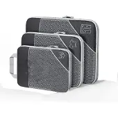 INF Bagageorganisatortaske, 3-delt synlig bærbar komprimeringspakke Black