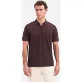 No-excess Half Zip Poloshirt Brun måle