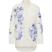 Part two Bluse 'Aleia' blå / offwhite