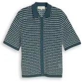 Tom Tailor DENIM Cardigan petroleum / hvid