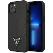 GUESS GUHCP13SPSATLK iPhone 13 mini 5,4" sort/sort hardcase SaffianoTriangle Logo