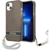 GUESS GUHCP13SHTSGSK iPhone 13 mini 5,4" sort/sort hardcase Gennemsigtig Stap