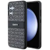 DKNY læderetui med monostribe og metallogo til Samsung Galaxy S24+ - sort