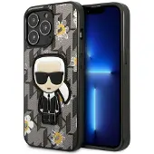 Karl Lagerfeld Blomsterikonik Grå iPhone 13 Pro Etui