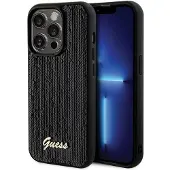 GUESS Sequin Script Metal-etui til iPhone 13 Pro Max - sort