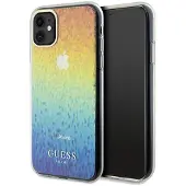 GUESS IML Faceted Mirror Disco Iridescent etui til iPhone 11 / Xr - flerfarvet