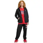 Adidas Originals Junior Trefoil Løs Pasform Fuld Zip Hættetrøje Sort