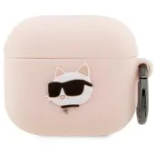 Karl Lagerfeld KLA3RUNCHP AirPods 3 cover pink/pink Silikone Choupette Head 3D