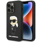 Karl Lagerfeld Ikonik MagSafe-etui i silikone til iPhone 14 Pro - sort