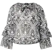 Monari Bluse sort / hvid