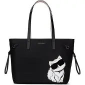 Karl Lagerfeld Shopper 'Ikon Choupette' sort / hvid