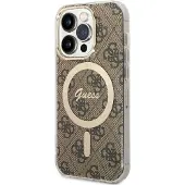GUESS IML 4G MagSafe-etui til iPhone 15 - brun