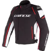 Dainese Racing 3 D-Dry Tekstiljakke Sort/Hvid/Neon-rød 48