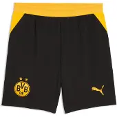Puma Borussia Dortmund 26/27 Shorts Men, Clothing, Black/Faster Yellow, M