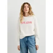 Pepe Jeans Sweatshirt 'Celeste' lyserød / blodrød / hvid