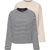 ONLY Shirts 'ONLHAPPY' beige / antracit