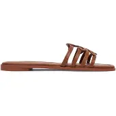 Tommy Hilfiger Pantoletter 'Logo Strap' cognac