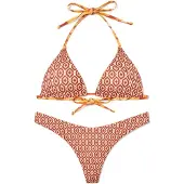 Gisela Bikini gul / rød / hvid