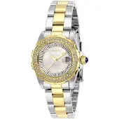 Invicta Dameur 28443 Angel Hvid/Gul guldtonet stål Ø30 mm