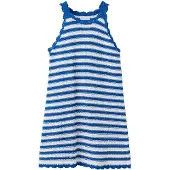 Mango KIDS Kjole 'Margot' blå / hvid