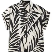 Mango Bluse 'LIFE' beige / sort