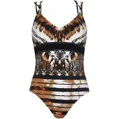 Sunflair Badedragt cognac / sort / hvid