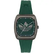 Adidas Originals Analogt ur 'RETRO WAVE ONE' sølvgrå / smaragd