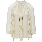 Salsa Jeans Ruffle 3/4 ærme Bluse