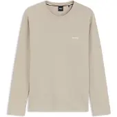 BOSS Ottoman pyjamas-T-shirt i bomuldsblanding med broderet logo